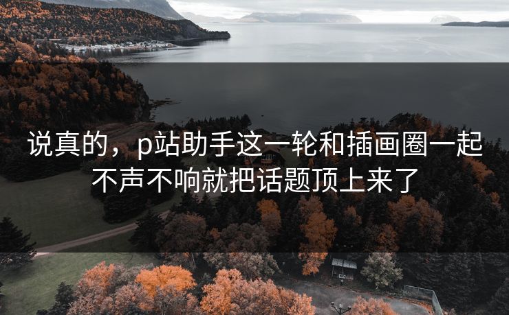 说真的，p站助手这一轮和插画圈一起不声不响就把话题顶上来了