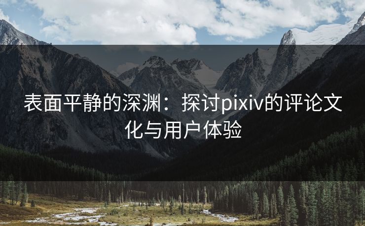 表面平静的深渊：探讨pixiv的评论文化与用户体验